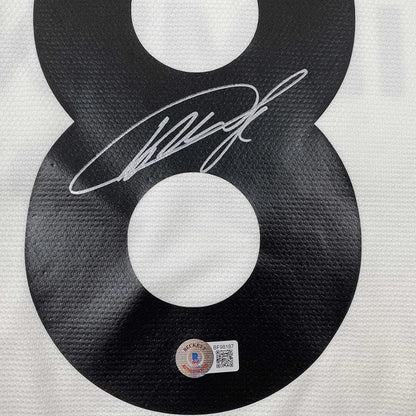 Framed Autographed Ricardo Kaka 35x39 Real Madrid White Soccer Futbol Jersey Beckett BAS COA | Certified Authentic Signed Memorabilia | vintageantiquesgifts.com
