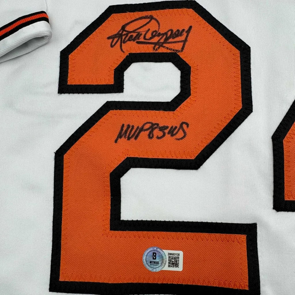 Autographed Rick Dempsey MVP Orioles jersey with Beckett BAS COA, professionally framed