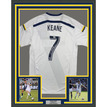 Framed autographed Robbie Keane LA Galaxy white jersey back, Keane 7, Beckett COA