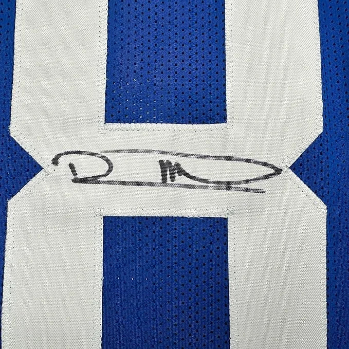 Framed Autographed Robert Mathis 35x39 Indianapolis Blue Football Jersey JSA COA | Certified Authentic Signed Memorabilia | vintageantiquesgifts.com