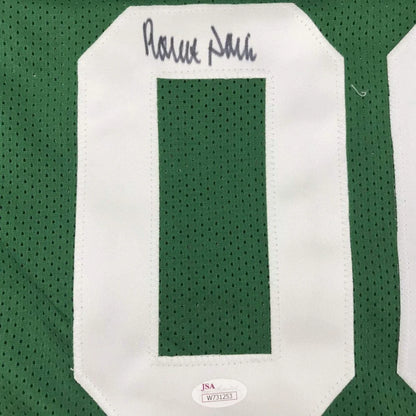 Green Boston Green Basketball Jersey with autograph, professionally framed for display