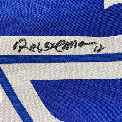 Framed autographed Toronto Blue Jays Roberto Alomar jersey with Relexem 17 signature