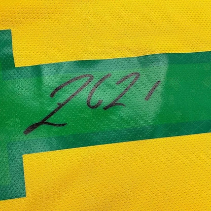Framed autographed Rodrygo Brazil yellow World Cup jersey, Beckett COA