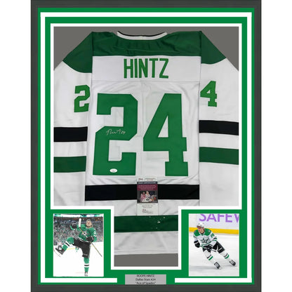 Professionally framed Dallas White Hockey Jersey Miro Heiskanen signed with photos and COA