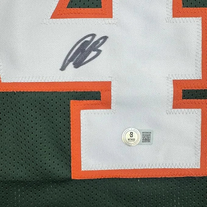 Framed autographed Rueben Bain Jr. Miami Hurricanes jersey with Beckett COA