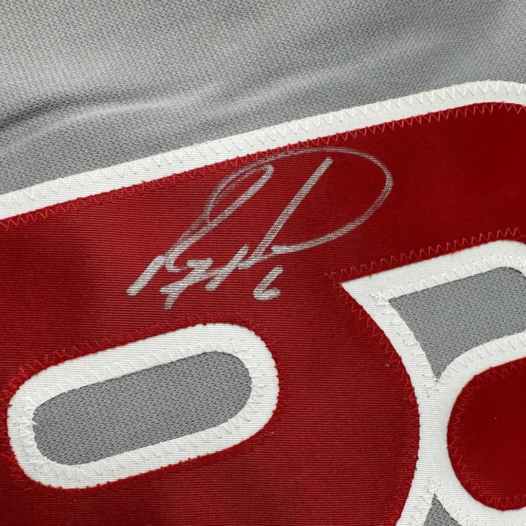 Framed Autographed Ryan Howard 35x39 Philadelphia Grey Baseball Jersey JSA COA | Certified Authentic Signed Memorabilia | vintageantiquesgifts.com