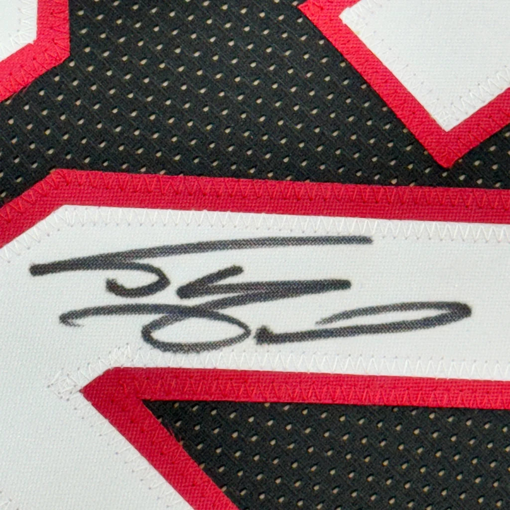Framed Autographed Shaquille Shaq O'Neal 35x39 Miami Black Basketball Jersey Beckett BAS COA | Certified Authentic Signed Memorabilia | vintageantiquesgifts.com