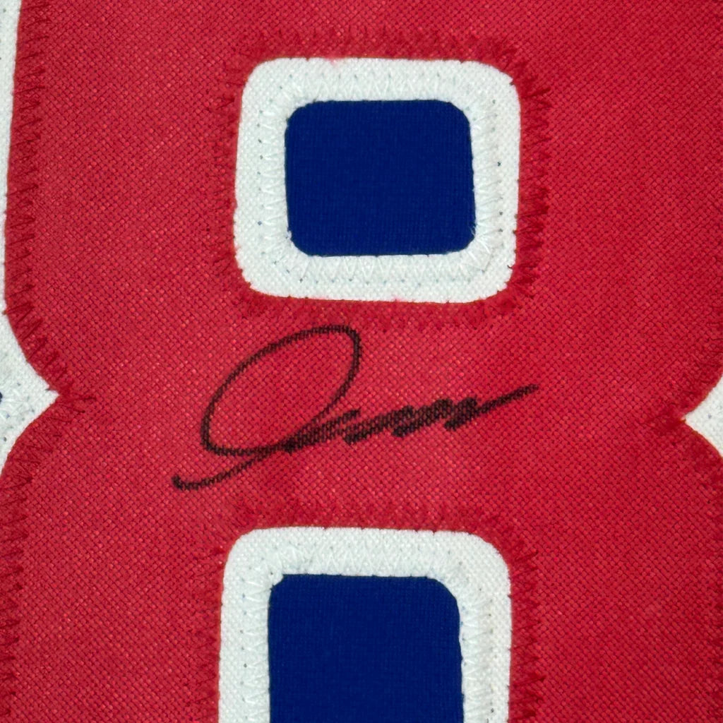 Framed Autographed Shota Imanaga 35x39 Chicago Blue Baseball Jersey Beckett BAS COA | Certified Authentic Signed Memorabilia | vintageantiquesgifts.com