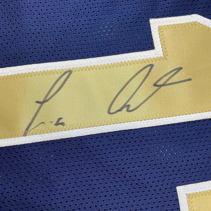 Framed Autographed Tavon Austin 35x39 St. Louis Blue Football Jersey JSA COA | Certified Authentic Signed Memorabilia | vintageantiquesgifts.com