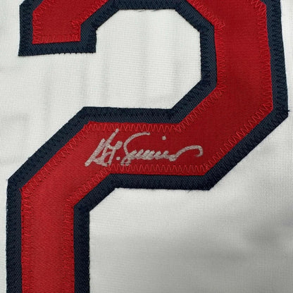 Framed Autographed Ted Simmons 35x39 St. Louis White Baseball Jersey JSA COA | Certified Authentic Signed Memorabilia | vintageantiquesgifts.com