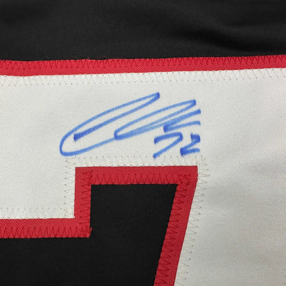 Framed autographed Thomas Chabot Ottawa Senators black jersey JSA COA