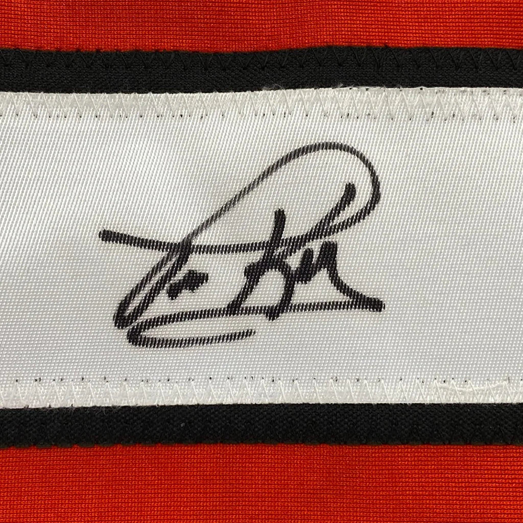 Framed Autographed Tim Kerr 35x39 Philadelphia Orange Hockey Jersey JSA COA | Certified Authentic Signed Memorabilia | vintageantiquesgifts.com