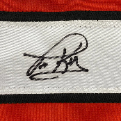 Framed Autographed Tim Kerr 35x39 Philadelphia Orange Hockey Jersey JSA COA | Certified Authentic Signed Memorabilia | vintageantiquesgifts.com