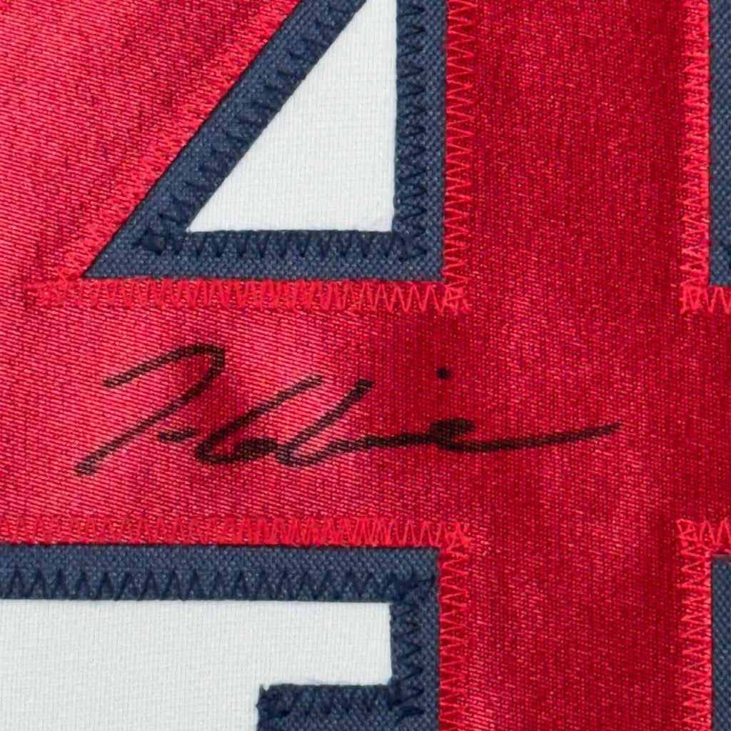 Framed Autographed Tom Glavine 35x39 Atlanta White Baseball Jersey JSA COA | Certified Authentic Signed Memorabilia | vintageantiquesgifts.com