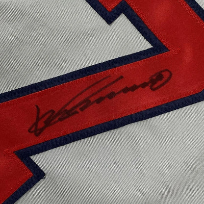 Framed Autographed Vladimir Vlad Guerrero 35x39 Los Angeles LA Anaheim Grey Baseball Jersey JSA COA | Certified Authentic Signed Memorabilia | vintageantiquesgifts.com