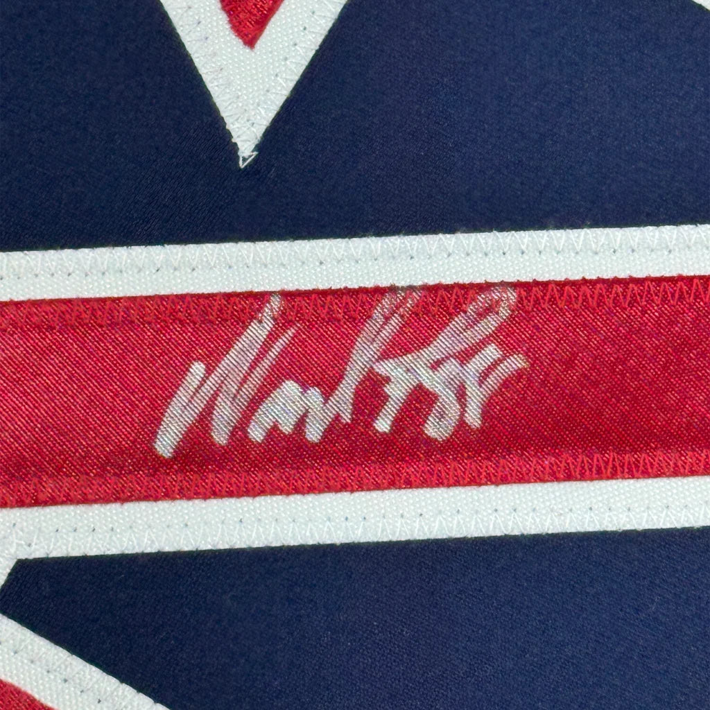 Autographed Red, White, and Blue Wade Boggs Jersey for Your Man Cave