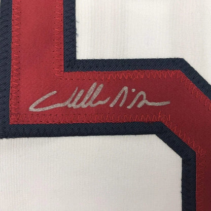 White Willie McGee Louis White Baseball jersey with autograph and JSA COA framed