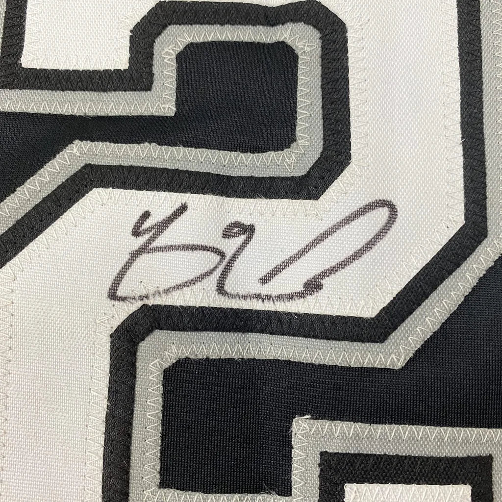 Framed autographed Yasmani Grandal Chicago Blackhawks number 24 jersey