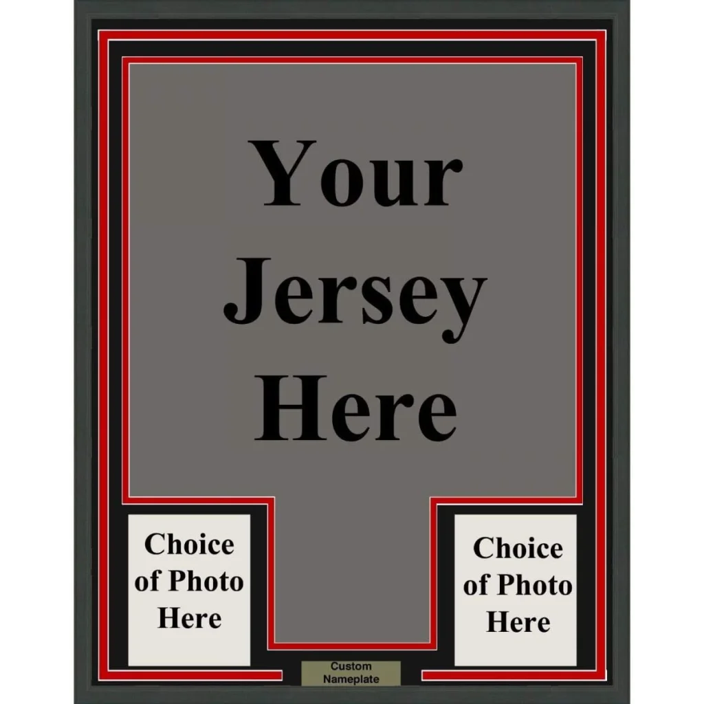 Framed Custom Jersey 35x39 Professionally Framed & Matted Deluxe Framing with Photos | Certified Authentic Signed Memorabilia | vintageantiquesgifts.com