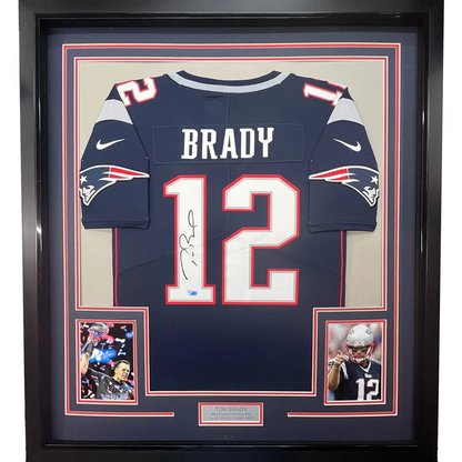 Framed Custom Jersey 35x39 Professionally Framed & Matted Deluxe Framing with Photos | Authenticated Signed Sports Jersey | vintageantiquesgifts.com