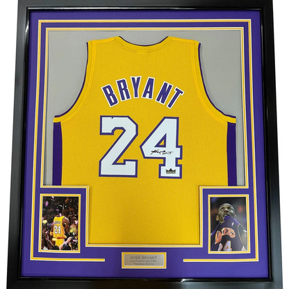 Framed Custom Jersey 35x39 Professionally Framed & Matted Deluxe Framing with Photos | Authenticated Signed Sports Jersey | vintageantiquesgifts.com