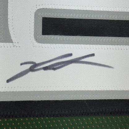 White Jalen Carter Eagles jersey with black signature and gray black trim for sale