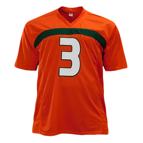 Frank Gore autographed Miami Hurricanes jersey with orange design and number 3