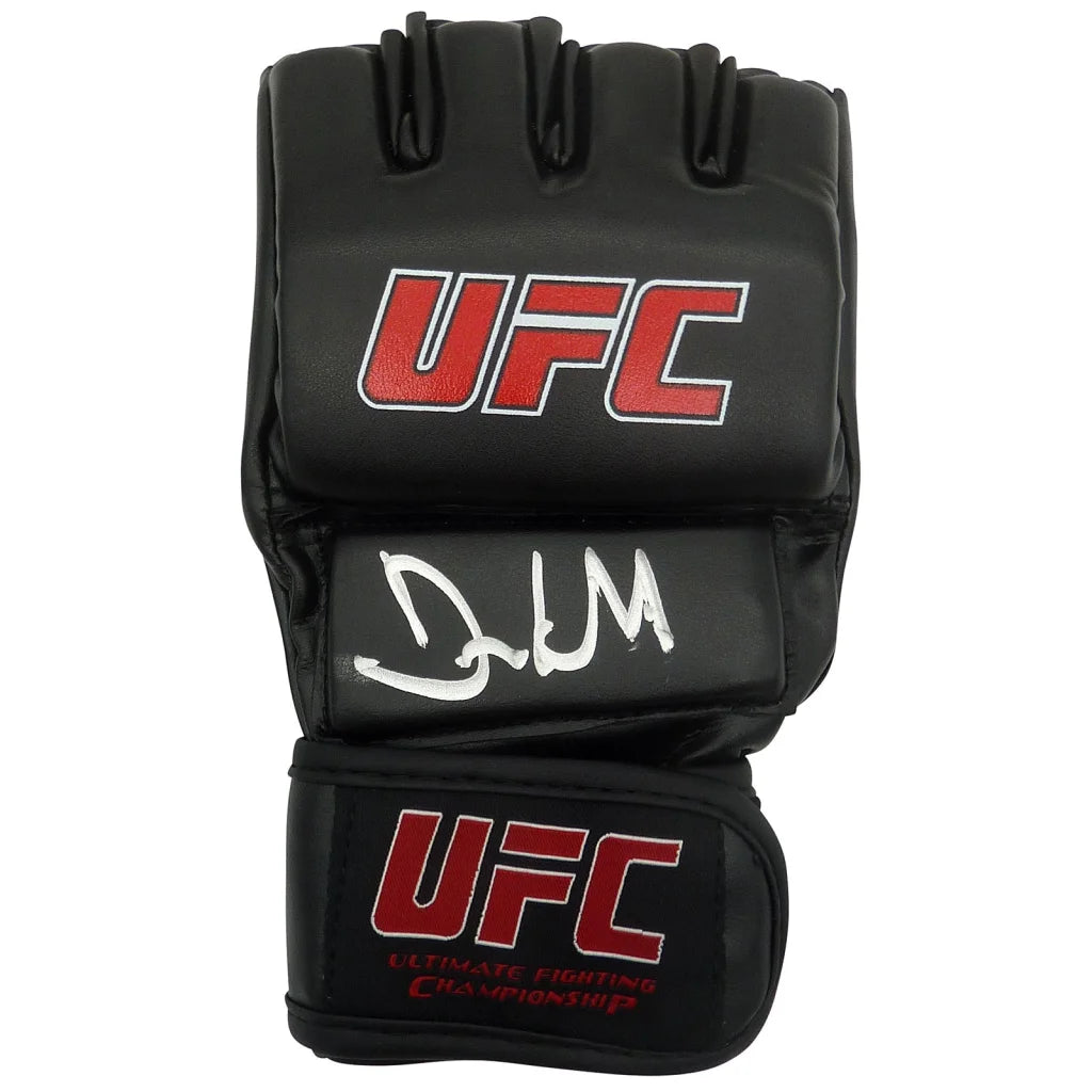 Frank Mir autographed black UFC MMA glove with red and white branding