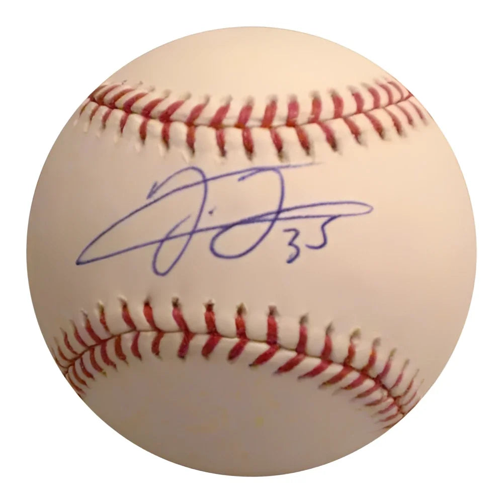 Frank Thomas autographed MLB baseball with purple signature and red stitching
