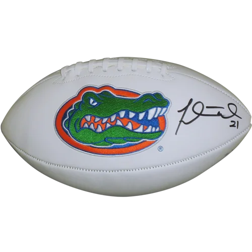 Fred Taylor autographed Florida Gators logo football with green alligator
