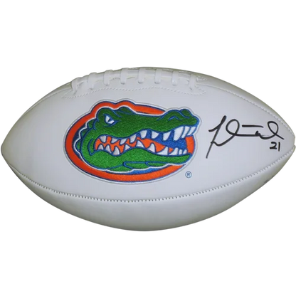 Fred Taylor autographed Florida Gators logo football with green alligator