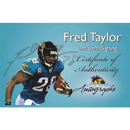 Fred Taylor autographed Jacksonville Jaguars jersey #20 blue black