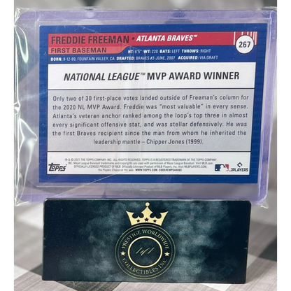 Freddie Freeman 2021 Topps Holographic Card from Prestige Worldwide Collectibles