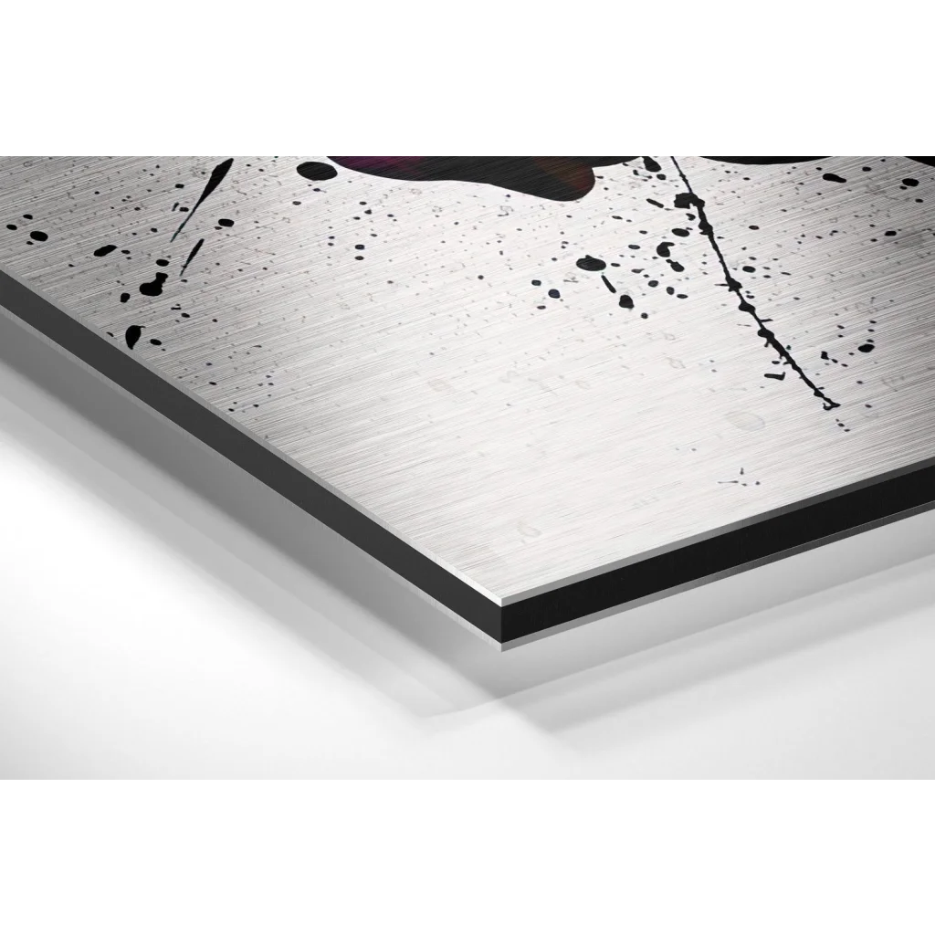 Glass Wall Art Free Love Brushed Aluminium Dibond Wall Art