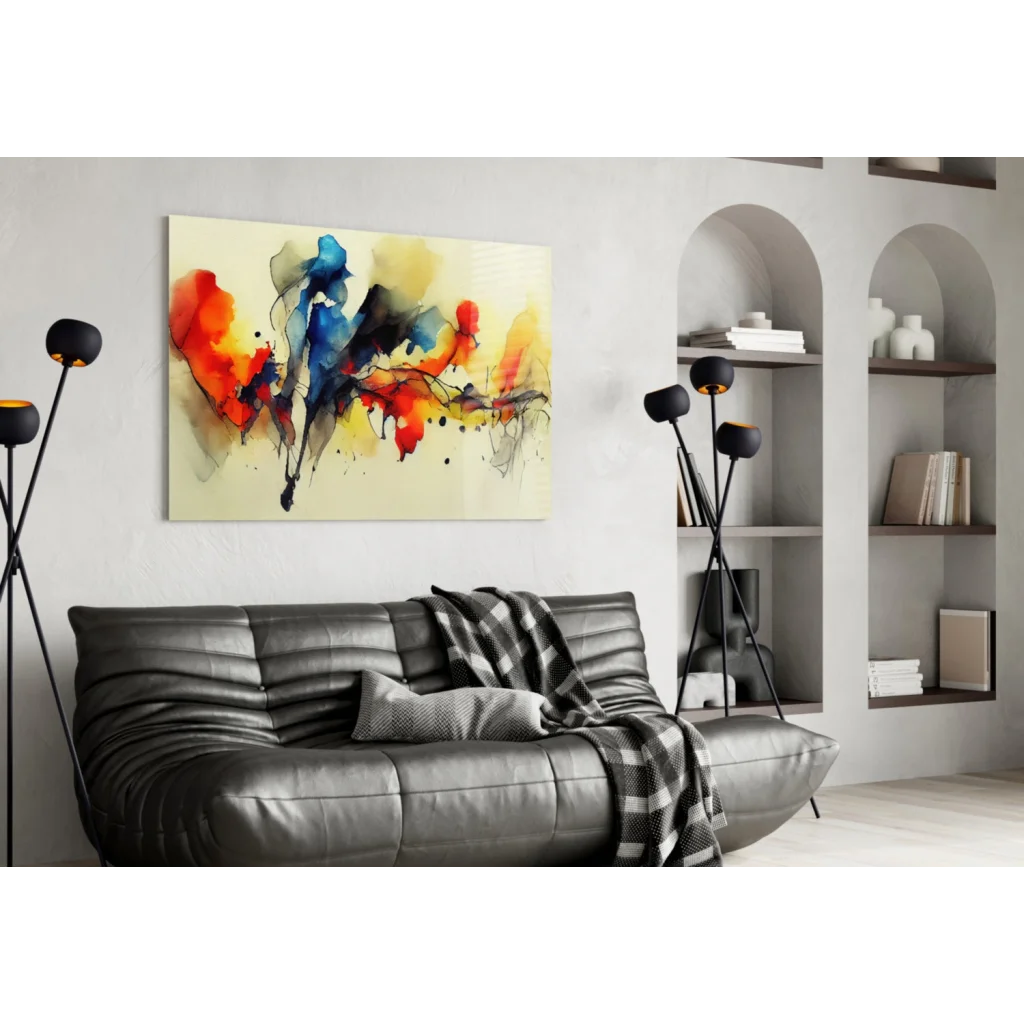 Explosive Color Splash Abstract Canvas Wall Art | Contemporary Home Wall Art | vintageantiquesgifts.com