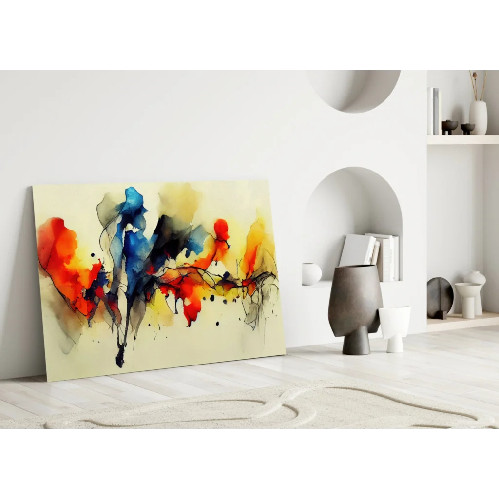 Explosive Color Splash Abstract Canvas Wall Art | Modern Wall Art Decor | vintageantiquesgifts.com