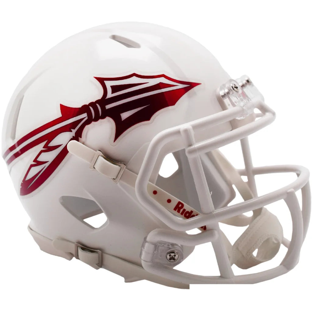 FSU 2022 white alternate mini football helmet Riddell Speed