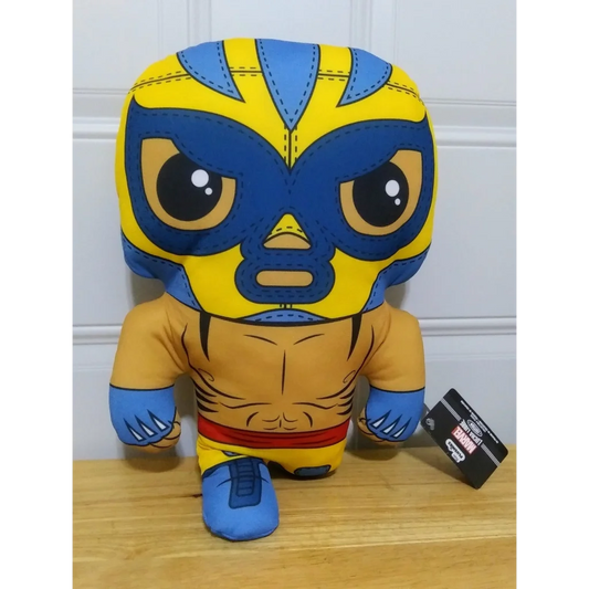 Funko Plush Lucha Libre Wolverine Luchador Toy in Yellow and Blue