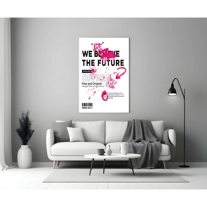 Bold Pink Graffiti Future Wall Art Canvas Poster | Modern Wall Art Decor | vintageantiquesgifts.com