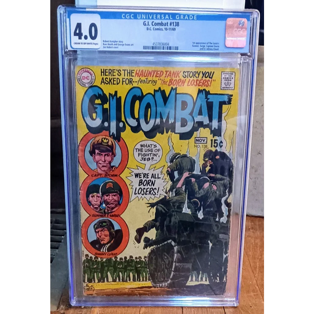 1969 DC Comics GI Combat Issue 138 vintage comic book collectible