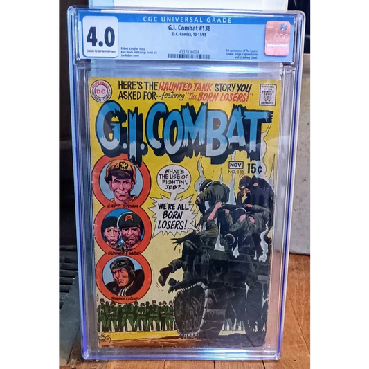 1969 DC Comics GI Combat Issue 138 vintage comic book collectible