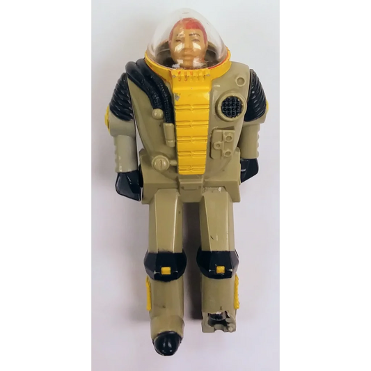 Vintage 1984 GI Joe action figure Deep Six in tan black space suit yellow helmet