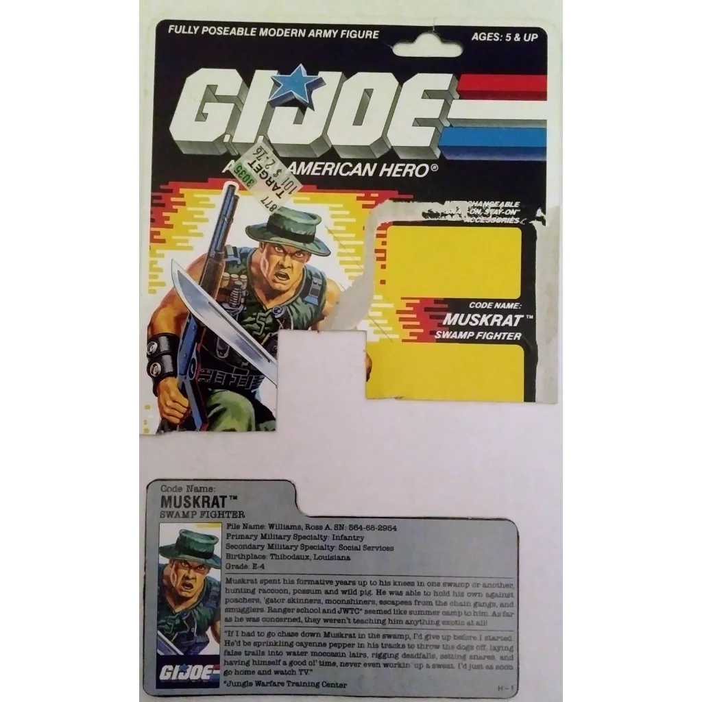 GI Joe action figure Muskrat swamp fighter in camo uniform