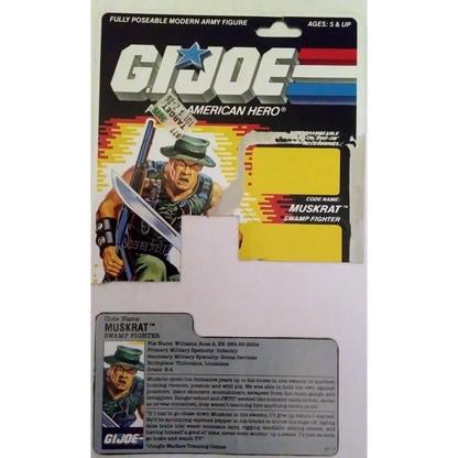 GI Joe action figure Muskrat swamp fighter in camo uniform