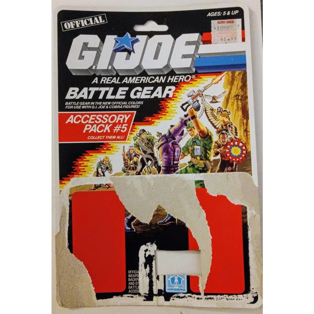 Vintage 1986 GI Joe Battle Gear Pack 5 with colorful weapons