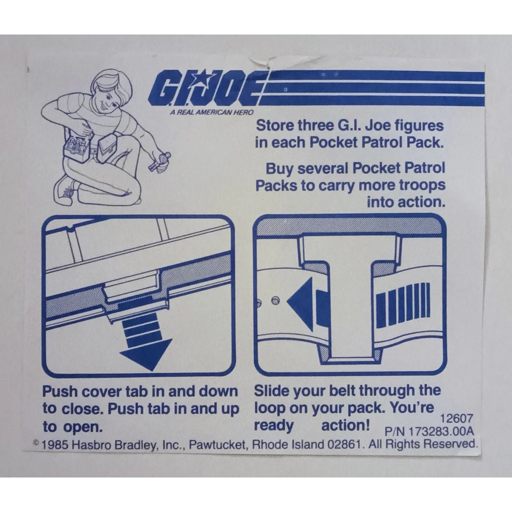 1985 GI Joe Pocket Patrol Pack figure case ready for action