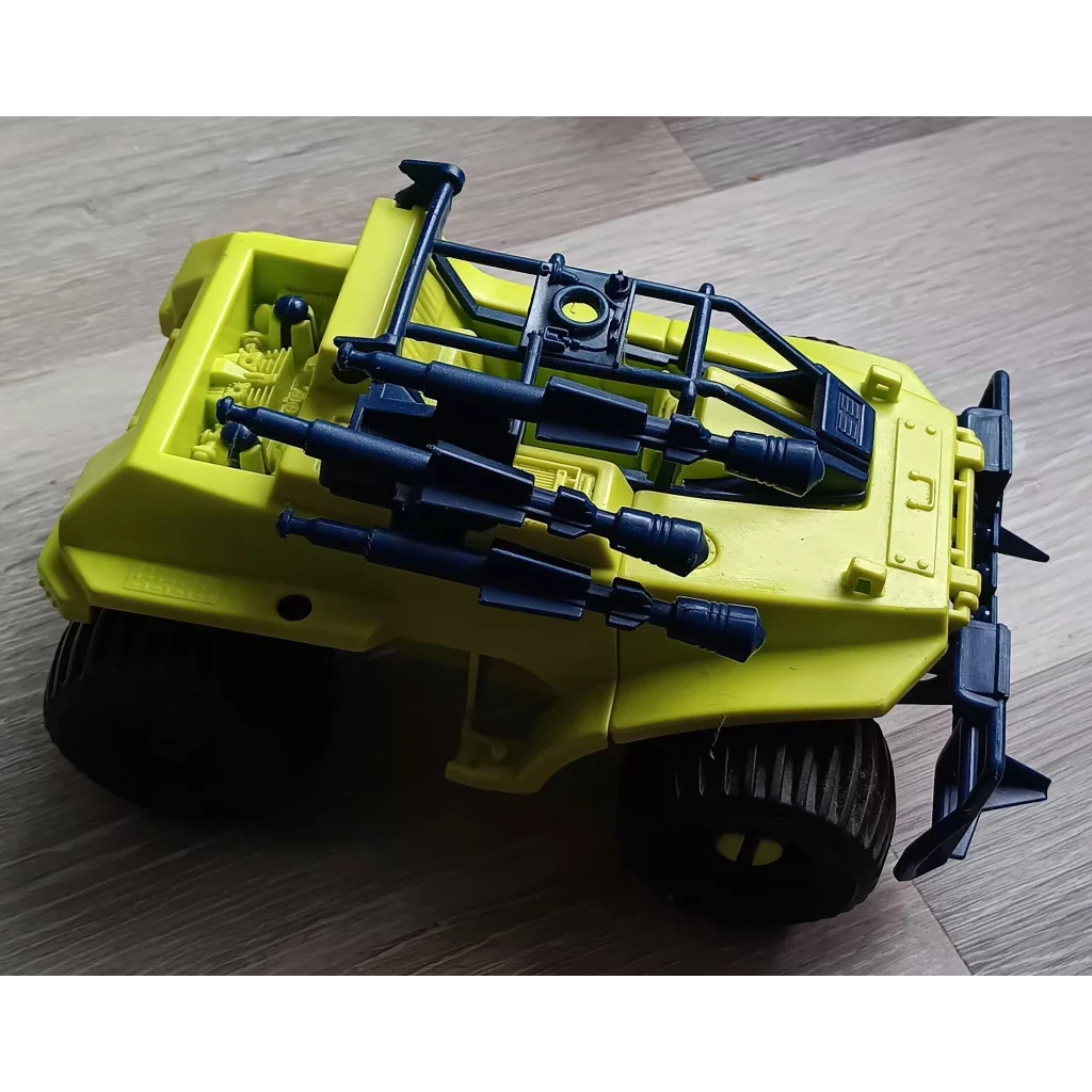 Vintage 1990 GI Joe Vehicle Badger partial tank with yellow black toy design