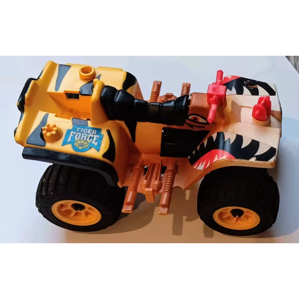 Vintage 1988 GI Joe vehicle Tiger Paw monster truck toy with zebra stripes