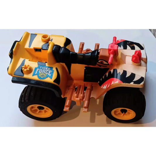 Vintage 1988 GI Joe vehicle Tiger Paw monster truck toy with zebra stripes