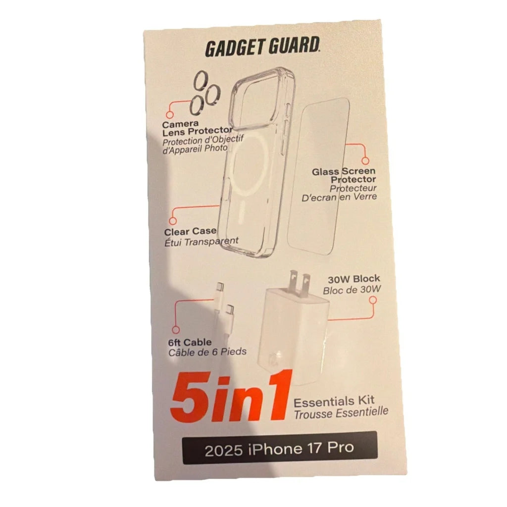 Gadget Guard 5-in-1 kit for iPhone 17 Pro 2025 clear case